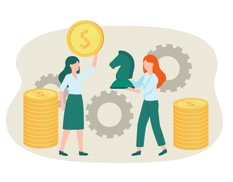 illustration destinée à représenter l'activité de conseil en mécénat et diversification des ressources pour les associations